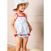 Audrey Toile Beach Hat, Blue - Sun Hats - 4 - thumbnail