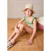 Annie Apple Print Beach Hat, Green - Sun Hats - 3 - thumbnail