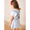 Alexander Stripe Smocked Skirt with Braces, Blue - Skirts - 5 - thumbnail