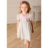 Alice Floral Double Breasted Hand Smocked Dress, Pink - Dresses - 5