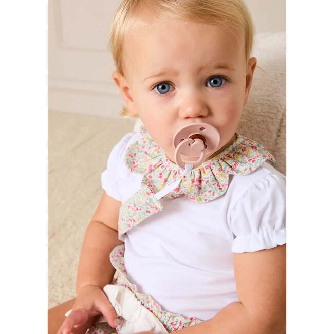 Adelaide Floral Petal Collar Bodysuit, Pink - Onesies - 3