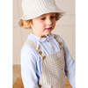 Percy Stripe Insignia Pocket Detail Dungarees, Blue - Pants - 3 - thumbnail
