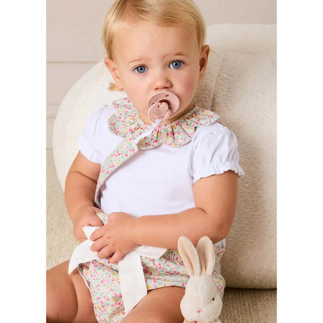 Adelaide Floral Petal Collar Bodysuit, Pink - Onesies - 4