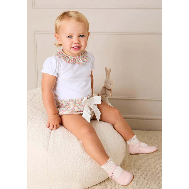 Adelaide Floral Bow Detail Bloomers, Pink - Bloomers - 4
