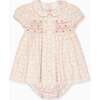 Pink Floral Stripe Arcadia Baby Girl Hand-Smocked Set - Mixed Apparel Set - 1 - thumbnail