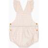Pink Floral Stripe Ronita Baby Girl Romper Dungarees - Rompers - 1 - thumbnail