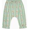 Sage Floral Stripe Forna Baby Girl Trousers - Pants - 1 - thumbnail