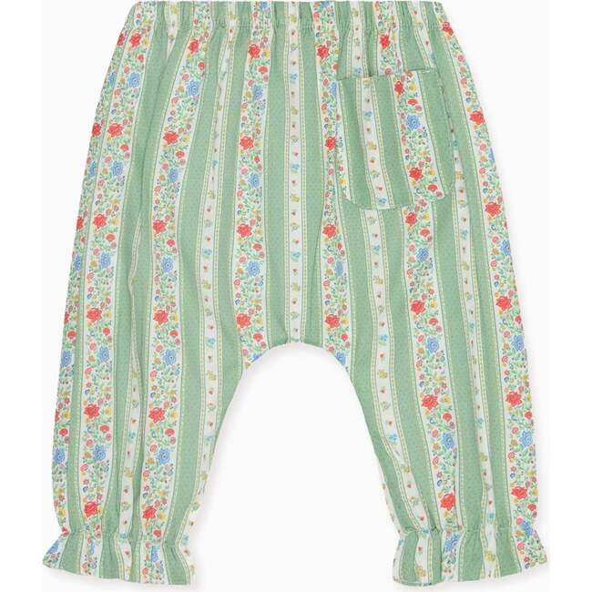 Sage Floral Stripe Forna Baby Girl Trousers