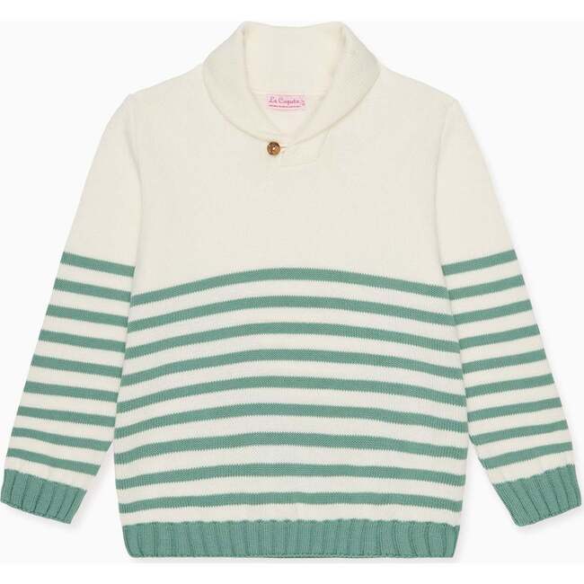 Sage Stripe Goyo Cotton Boy Jumper
