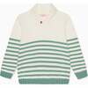 Sage Stripe Goyo Cotton Boy Jumper - Sweaters - 1 - thumbnail