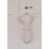 Pink Floral Stripe Ronita Baby Girl Romper Dungarees - Rompers - 2