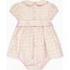 Pink Floral Stripe Arcadia Baby Girl Hand-Smocked Set - Mixed Apparel Set - 4