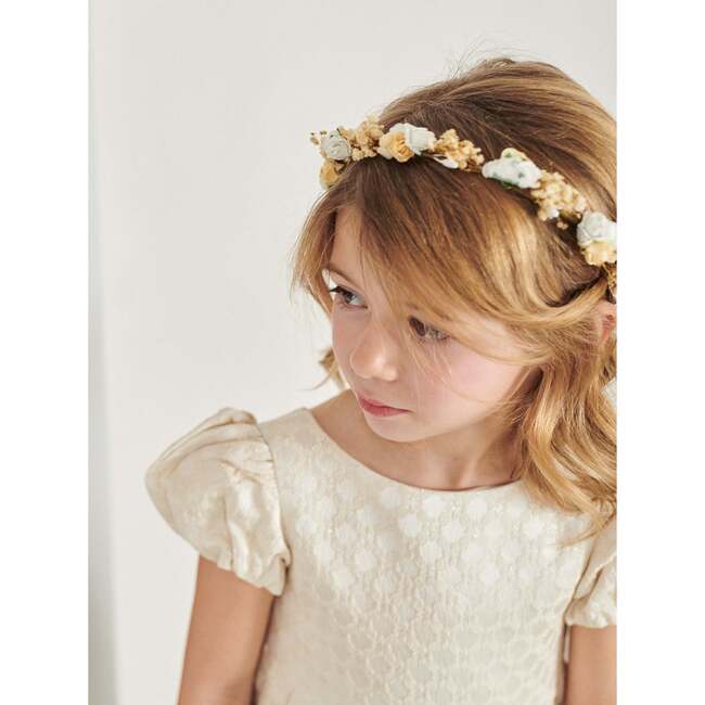 Ivory Edith Jacquard Ceremony Girl Dress - Dresses - 5