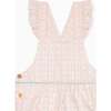 Pink Floral Stripe Ronita Baby Girl Romper Dungarees - Rompers - 3