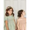 Sage Verity Silk Ceremony Girl Hand-Smocked Dress - Dresses - 2