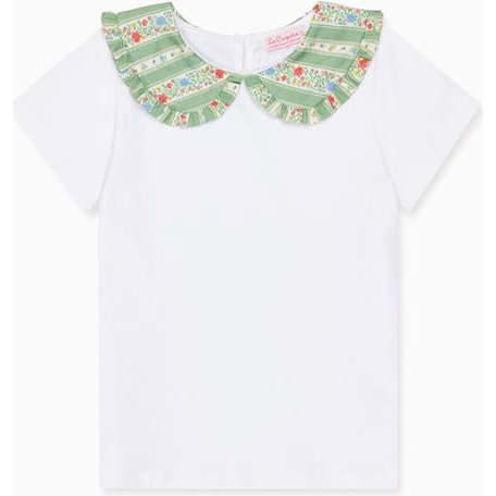Sage Floral Stripe Rosalin Girl Top