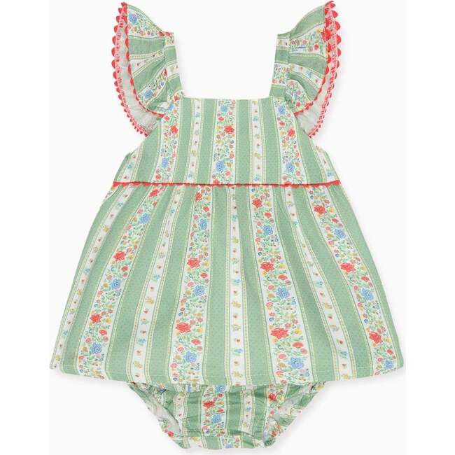 Sage Floral Stripe Elicia Baby Summer Set