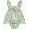 Sage Floral Stripe Elicia Baby Summer Set - Mixed Apparel Set - 2