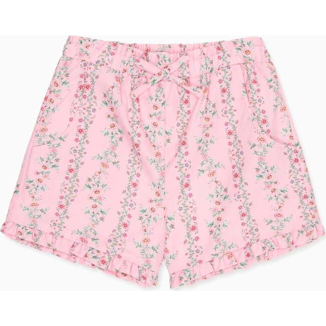 Pink Garland Flores Cotton Girl Shorts