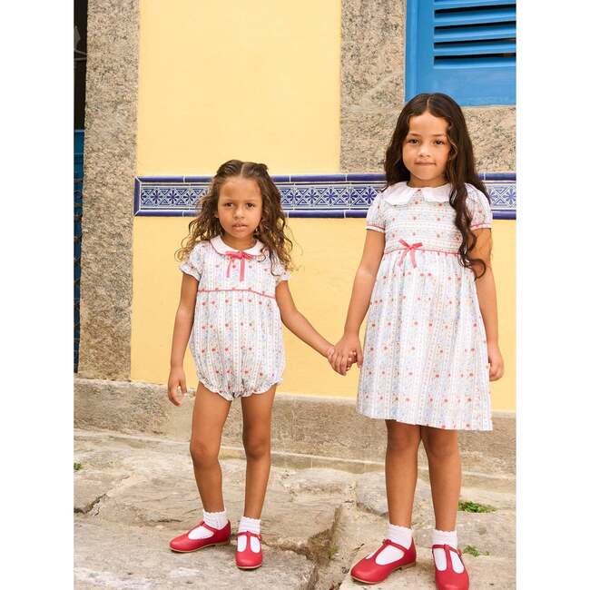 Ivory Rose Stripe Lana Girl Dress - Dresses - 5