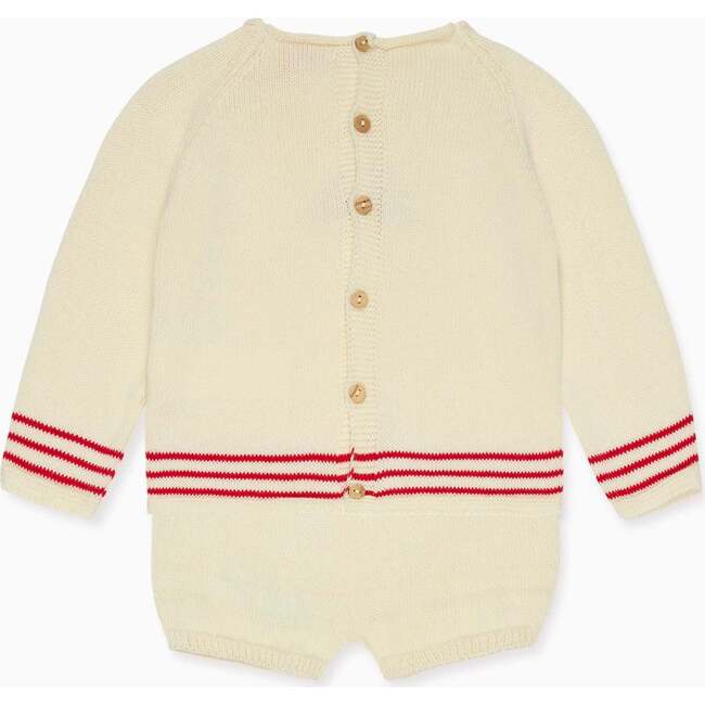 Red Stripe Ancla Cotton Baby Knitted Set - Mixed Apparel Set - 4