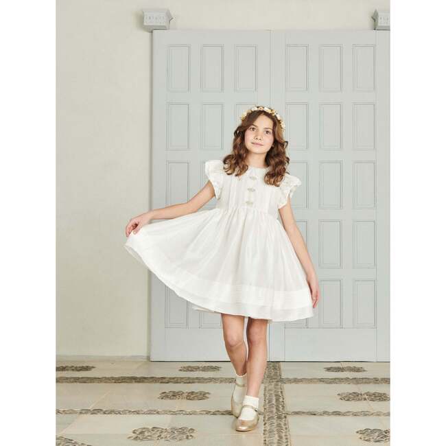 Ivory Lavinia Silk Ceremony Girl Dress