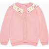 Dusty Pink Helado Cotton Girl Cardigan - Cardigans - 1 - thumbnail