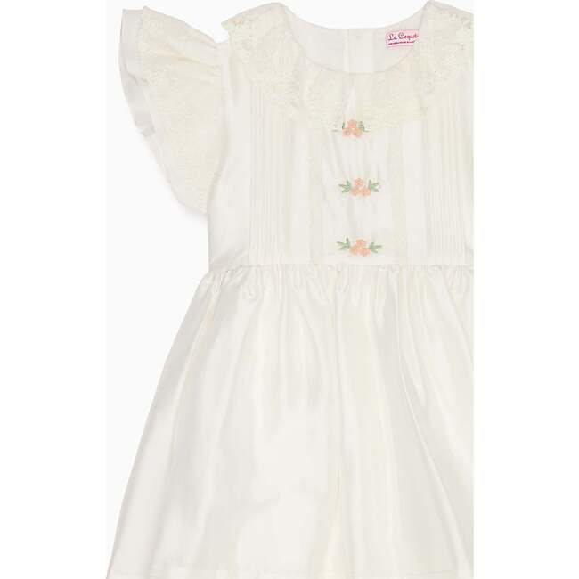Ivory Lavinia Silk Ceremony Girl Dress - Dresses - 3