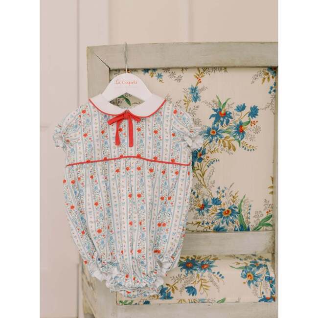 Ivory Rose Stripe Xana Baby Girl Romper - Rompers - 5