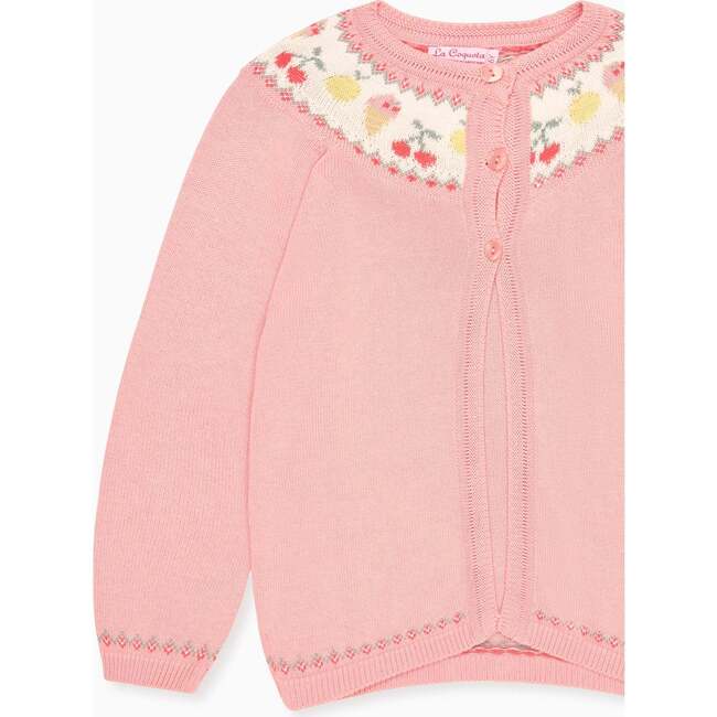 Dusty Pink Helado Cotton Girl Cardigan - Cardigans - 3