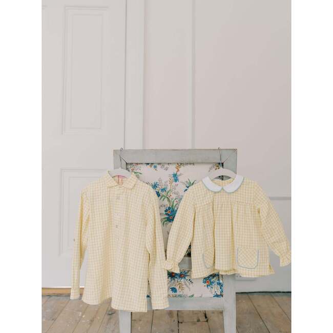 Yellow Check Sol Baby Shirt
