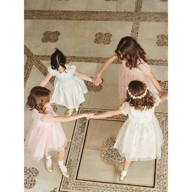 Ivory Emilie Silk Ceremony Girl Dress - Dresses - 5