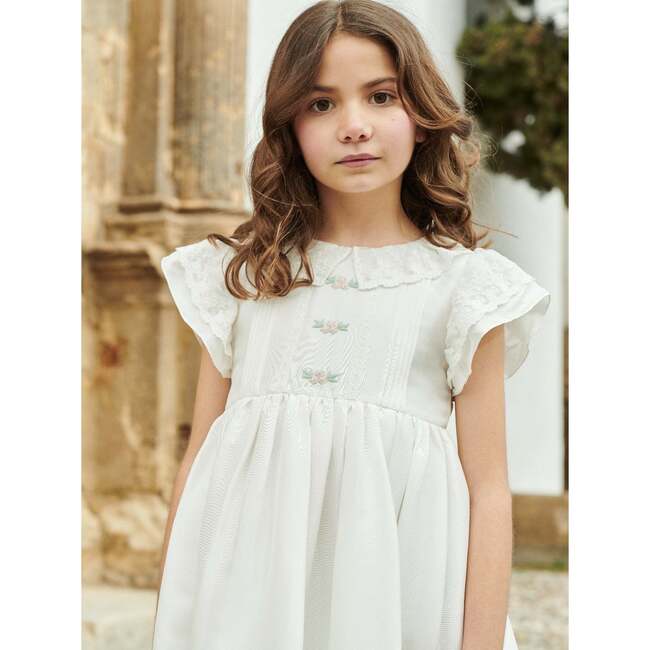 Ivory Lavinia Silk Ceremony Girl Dress - Dresses - 5