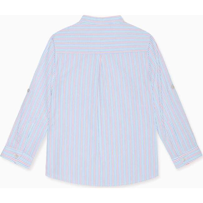 Coral Stripe Mateo Long Sleeve Boy Shirt - Shirts - 3