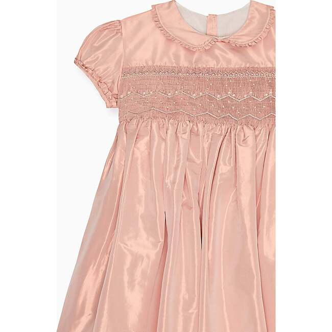 Blush Eleanor Silk Ceremony Girl Hand-Smocked Dress - Dresses - 3