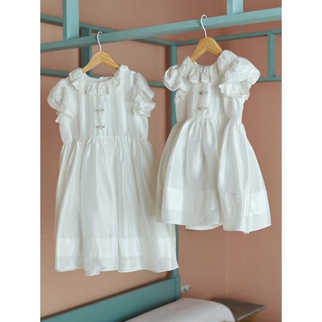 Ivory Lavinia Silk Ceremony Girl Dress - Dresses - 6