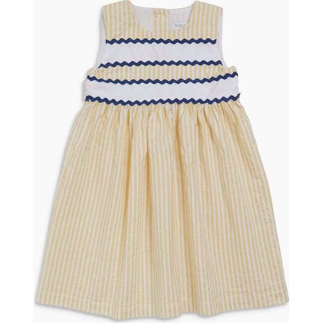 Miel Dress Yellow Stripe Seersucker