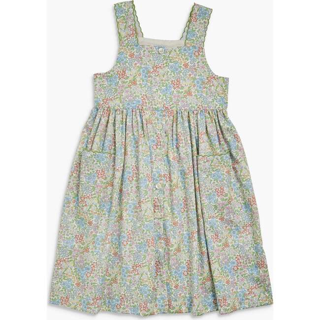 Stripy Dress Mint Blue Floral