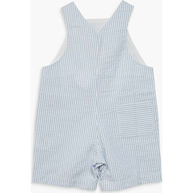 Marin Dungaree Blue Seersucker - Rompers - 3