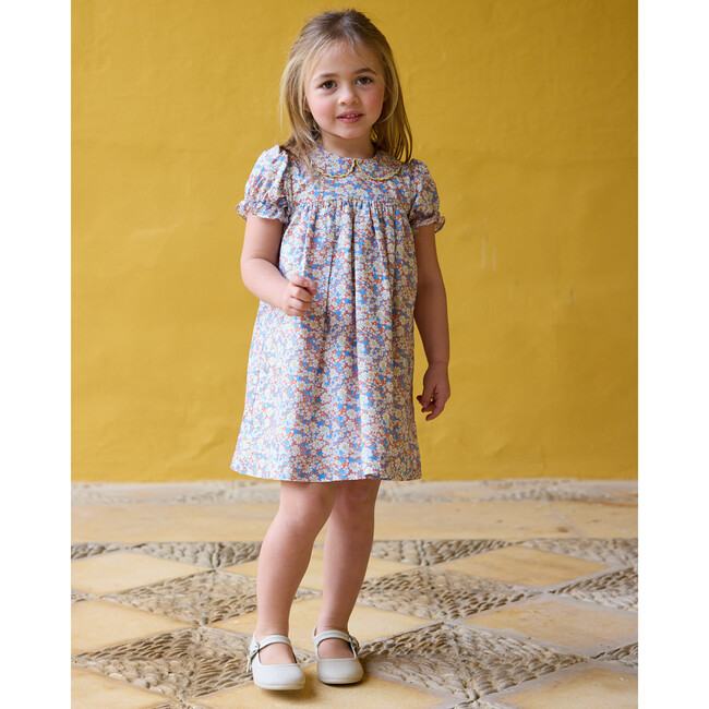 Pepa Dress Orange Blue Liberty