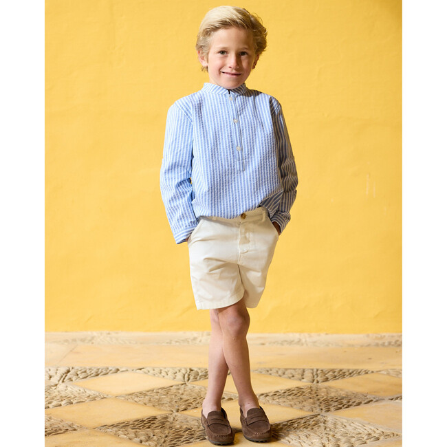 Pereprine Shirt Blue Seersucker