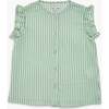 Noemie Top Mint Stripe Crepon - Blouses - 1 - thumbnail