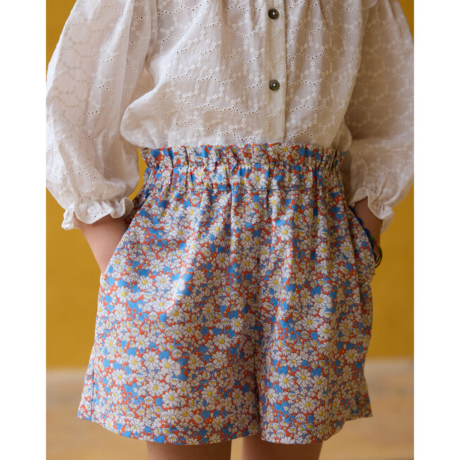 Freesia Short Orange Blue Liberty