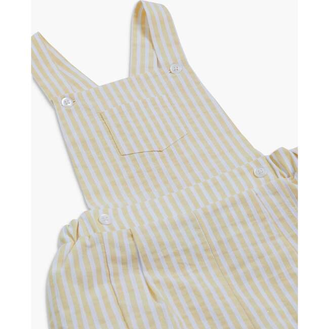 Albert Dungaree Yellow Stripe Seersucker - Rompers - 3