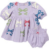 Baby Girls Brooke Dress Set - Lavender Multi Bow Applique Lavender Multi Bow Applique - Dresses - 1 - thumbnail