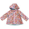 Girls Rafa Reversible Raincoat - Burgundy Sketched Floral Burgundy Sketched Floral - Raincoats - 1 - thumbnail