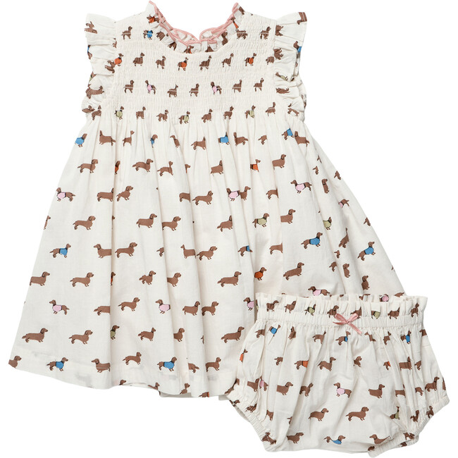 Baby Girls Stevie Dress - Dachshunds in Sweaters Dachshunds in Sweaters