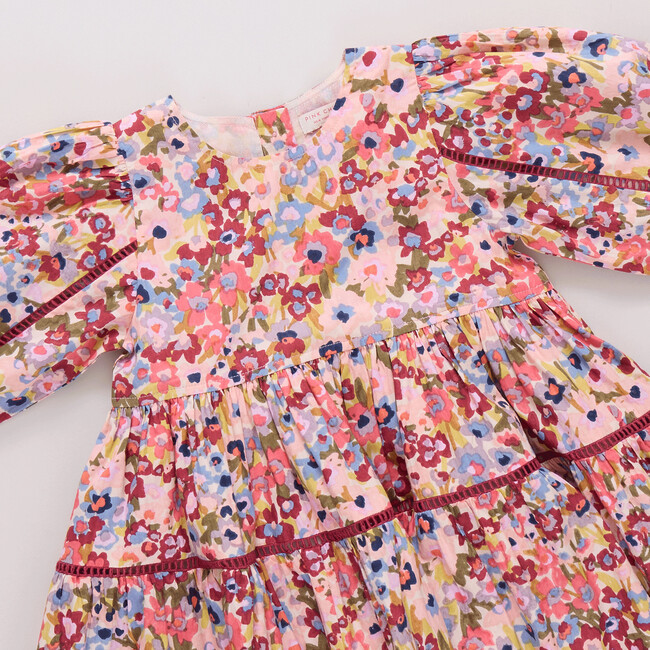 Girls Maribelle Dress - Burgundy Sketched Floral Burgundy Sketched Floral