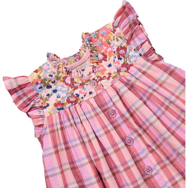 Girls Kaylee Dress - Burgundy Madras Plaid Burgundy Madras Plaid