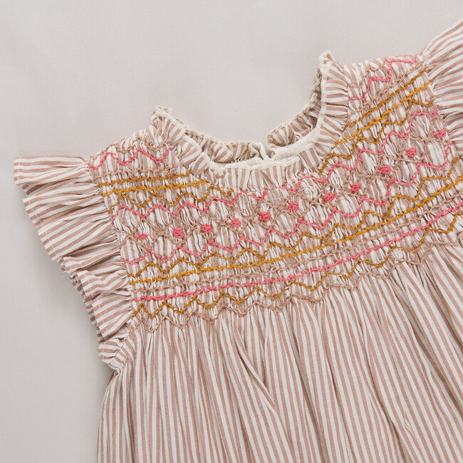 Baby Girls Stevie Dress - Tawny Brown Stripe Tawny Brown Stripe